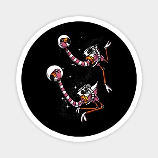 Flamingo Space Astronaut Magnet